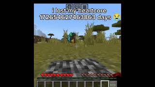 I lost my heartcore word 😭😭😭😭minecraft funnyvideo [upl. by Ylevol]