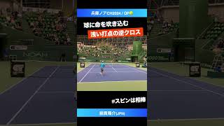 生き物のような軌道【兵庫ノアCH2024QF】綿貫陽介JPN shorts テニス tennis [upl. by Julis]