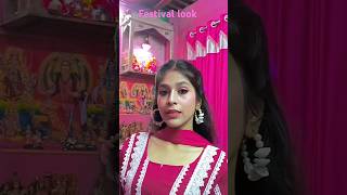 Festival lookyoutubeshorts videos viwes festivalrangoli makeup subscribe share [upl. by Nimar271]