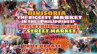 DIVISORIA THE BIGGEST CAPITAL MARKET IN THE PHILIPPINES  STREET TOUR IN THE BUSY STREET MARKET 🇵🇭 [upl. by Nayllij]