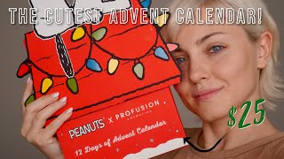 This advent calendar is SO cute  but whats INSIDE 🫣 Profusion Cosmetics x PEANUTS [upl. by Toiboid684]