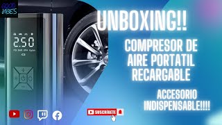 UNBOXING COMPRESOR DE AIRE PORTATIL RECARGABLE [upl. by La Verne466]