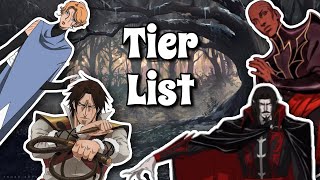 The ULTIMATE Castlevania Character Tierlist netflix series not games lol [upl. by Narad]