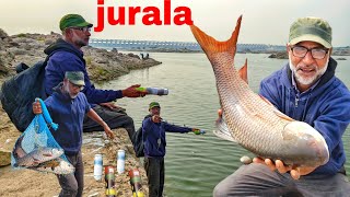 fish  jurala dam fishing  big rohu fishes catching feeder fishing  feeder fishing [upl. by Assirahs]