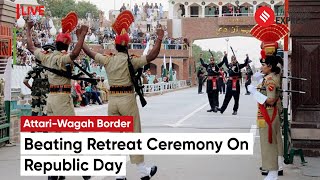 Beating Retreat Ceremony At AttariWagah Border  Republic Day  India Pakistan Border [upl. by Ahcurb]