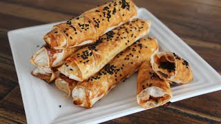 türkisch Sarma börek  Sigara Börek  gerollte Zigarrenbörek aus dem Ofen  Sallys Welt [upl. by Landon69]