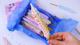 БЕЗЕ на СЪЕДОБНОЙ палочке 🍡🍡🍡 MERINGUE on an EDIBLE Sticks  ENG 🍡🍡🍡 [upl. by Hebel]