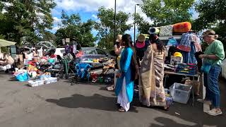 Car boot sale at Mahogany Shopping Promenade Saturday morning August Mauritius 4k [upl. by Anastassia]