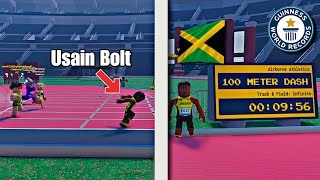 Usain Bolt On Roblox Track amp Field Is NOT Fair [upl. by Nioe]