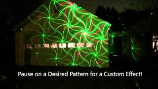 8 Pattern Moving Christmas Holiday Laser Lights SL34 Model  moving to Pharrell Williams Happy [upl. by Gauntlett]