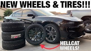 GOIN WIDER Hellcat Replica Wheels and New Tires on My 2019 Dodge Charger RT Plus 27540ZR20 20x9 [upl. by Stannwood]