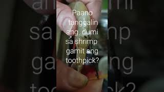 PAANO TANGGALIN ANG DUMI SA SHRIMP GAMIT ANG TOOTHPICK shrimp healthylifestyle healthy [upl. by Woermer]