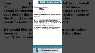 Acknowledgment Letter Example for Donation [upl. by Sontich982]