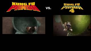 Training Hall Comparison in Kung Fu Panda 1 amp 4 [upl. by Sletten]