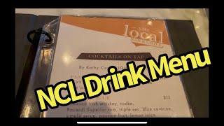 Norwegian Joy Drink Menu and Wine List from the NCL Local Bar and Grill [upl. by Medea]