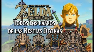 The Legend of Zelda Breath of the Wild  Amiibos de los Elegidos  Cascos de las Bestias Divinas [upl. by Norrehs]