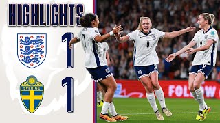 England 11 Sweden  Points Shared in EURO 2025 Qualifier Opener  Highlights [upl. by Ecirpac]