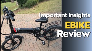 Key Insights about the SAMEBike Folding Electric Bike [upl. by Yendroc820]