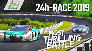 Most THRILLING Battle of the 24hRace Nürburgring  4 Team Phoenix vs 29 Team Land [upl. by Nickolaus436]