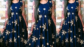 Designer Anarkali Dress Cutting And StitchingLong Frock Design anarkaliumbrellakurtis fashion [upl. by Anaek]