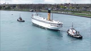 SS KEEWATIN  Downbound Under Tow Port Huron Michigan 4262023 [upl. by Ssac]