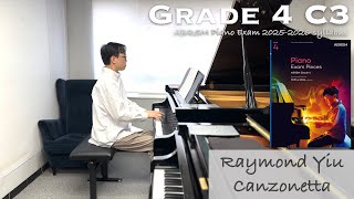 Grade 4 C3  Raymond Yiu  Canzonetta  ABRSM Piano Exam 20252026  Stephen Fung 🎹 [upl. by Crim154]