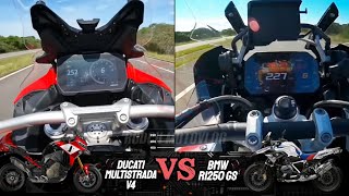 Ducati Multistrada V4 🆚️ BMW R1250 GS  Top Speed amp Acceleration 🔥🔥 [upl. by Vina]