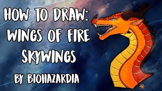 HOW TO DRAW SkyWing  Wings of Fire  Featuring Peril [upl. by Gustavus903]