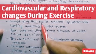 Cardiovascular and respiratory changes during exercise  physiology [upl. by Pavlov753]