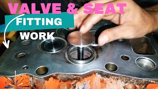 How to Cylinder Head Valves Seat Fitting amp Lapping Work [upl. by Ainehs]