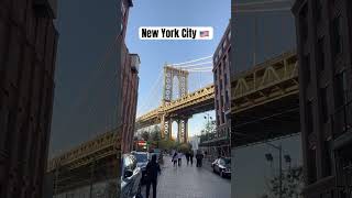 Yellow Taxi Near Brooklyn Bridge in New York City 🇺🇸 stockexchange [upl. by Yrrek]