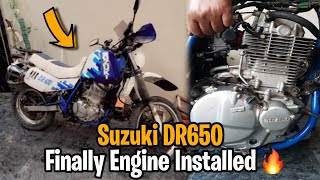 Suzuki DR650 Restoration❤  Finally Engine Installed❤  80s Rider🔥 [upl. by Pratte]