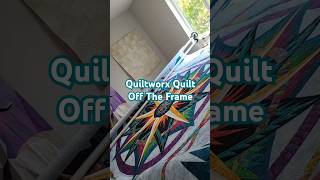 Quiltworx Quilt Roll Off the Longarm Quilt Frame quilting quiltworx longarmquilting [upl. by Erv966]