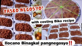 Ilocano suman  Binagkal  Biko  pang negosyo recipe with costing [upl. by Oniotna]