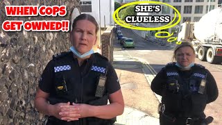 Female Cop Turns Aggressive When She Gets Owned [upl. by Eylhsa449]