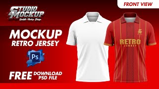 MOCKUP Jersey RETRO  FREE DOWNLOAD MOCKUP  FRONT  MOCKUP FILE PSD [upl. by Jennifer]