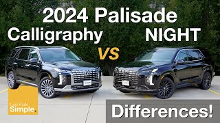 2024 Hyundai Palisade Calligraphy vs Calligraphy Night Edition [upl. by Ayifa]