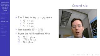 MBBC2 Lecture01 Hypothesis Testing [upl. by Aruabea670]