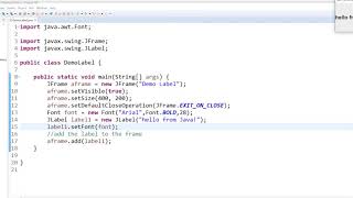 JLabel Example Java  Java Programming Tutorial 2020 [upl. by Ricketts15]