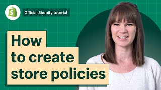 How to create store policies  Shopify Help Center [upl. by Vally781]