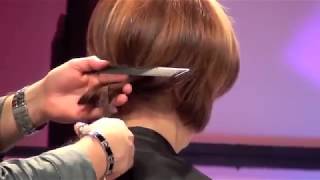 Haircut point cutting scissors over comb [upl. by Ecnerat]