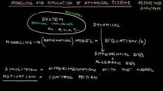 11 Modeling and simulation of dynamical systems AE3B35MSD Terminology motivation scope [upl. by Steere]