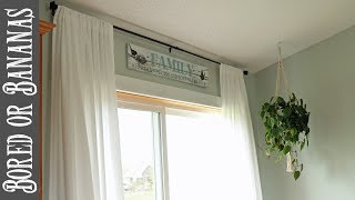 DIY EASY Farmhouse Curtains on the Cheap [upl. by Eetnom]