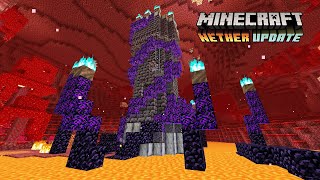 Minecraft Nether Update  Blackstone Tower Speed Build [upl. by Shantee619]