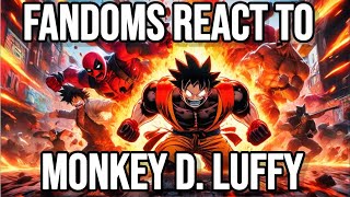 Fandoms React to One Piece Monkey D Luffy  Gacha Life Reaction Video [upl. by Hillary145]