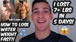 HOW TO LOSE WATER WEIGHT FAST I Lost 7 lbs in 5 days [upl. by Airot]