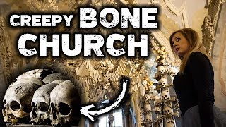 Inside a CREEPY BONE CHURCH  Sedlec Ossuary Czech Republic [upl. by Adyaj]