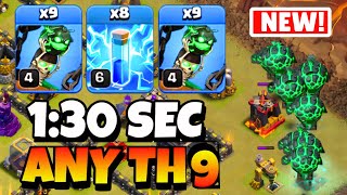 EPIC STRATEGY  Th9 LAVALOON Attack Strategy  Th9 Attack Strategy  Th9 New Troop🔥 [upl. by Amitak650]