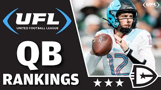 UFL QB Rankings 2024 Season  Top 10 QBs In The United Football League [upl. by Melgar]