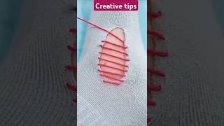 Stitching idea💡how to sew without using a machineshorts [upl. by Blount]